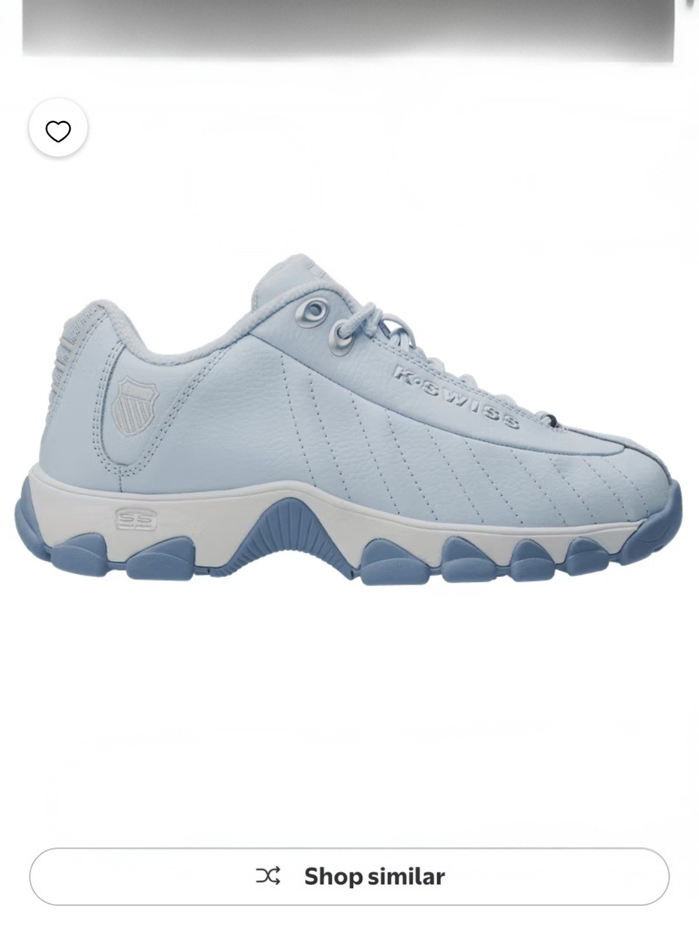 K-Swiss ST329 CMF Chunky Leather Sneakers Ice Water Blue 9.5